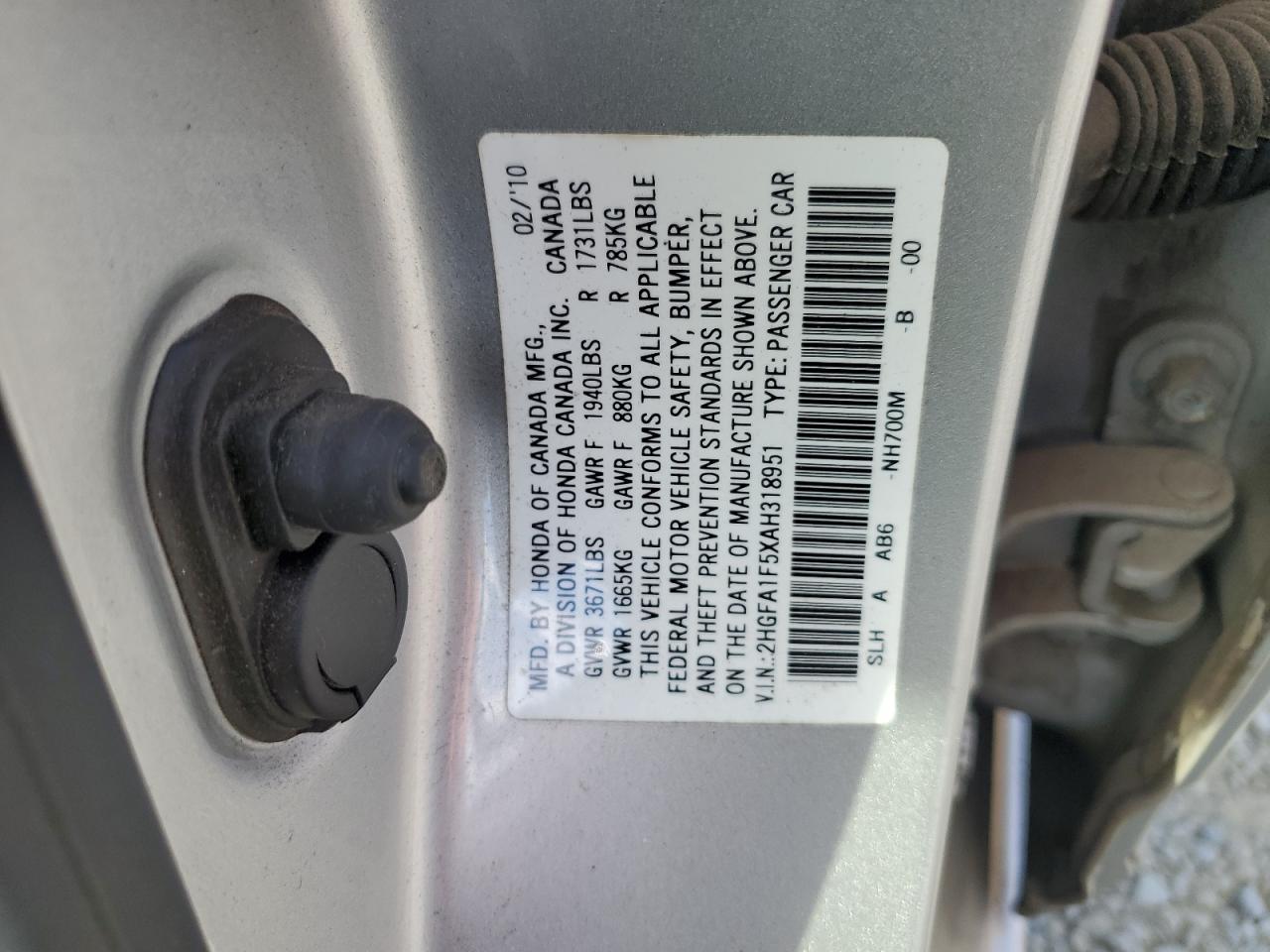2010 HONDA CIVIC