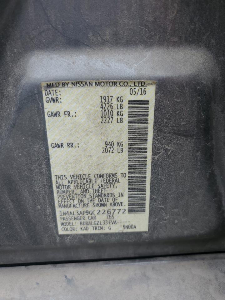 2016 NISSAN ALTIMA 2.5