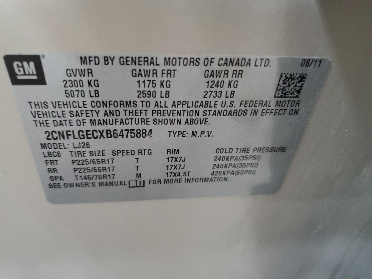 2011 CHEVROLET EQUINOX