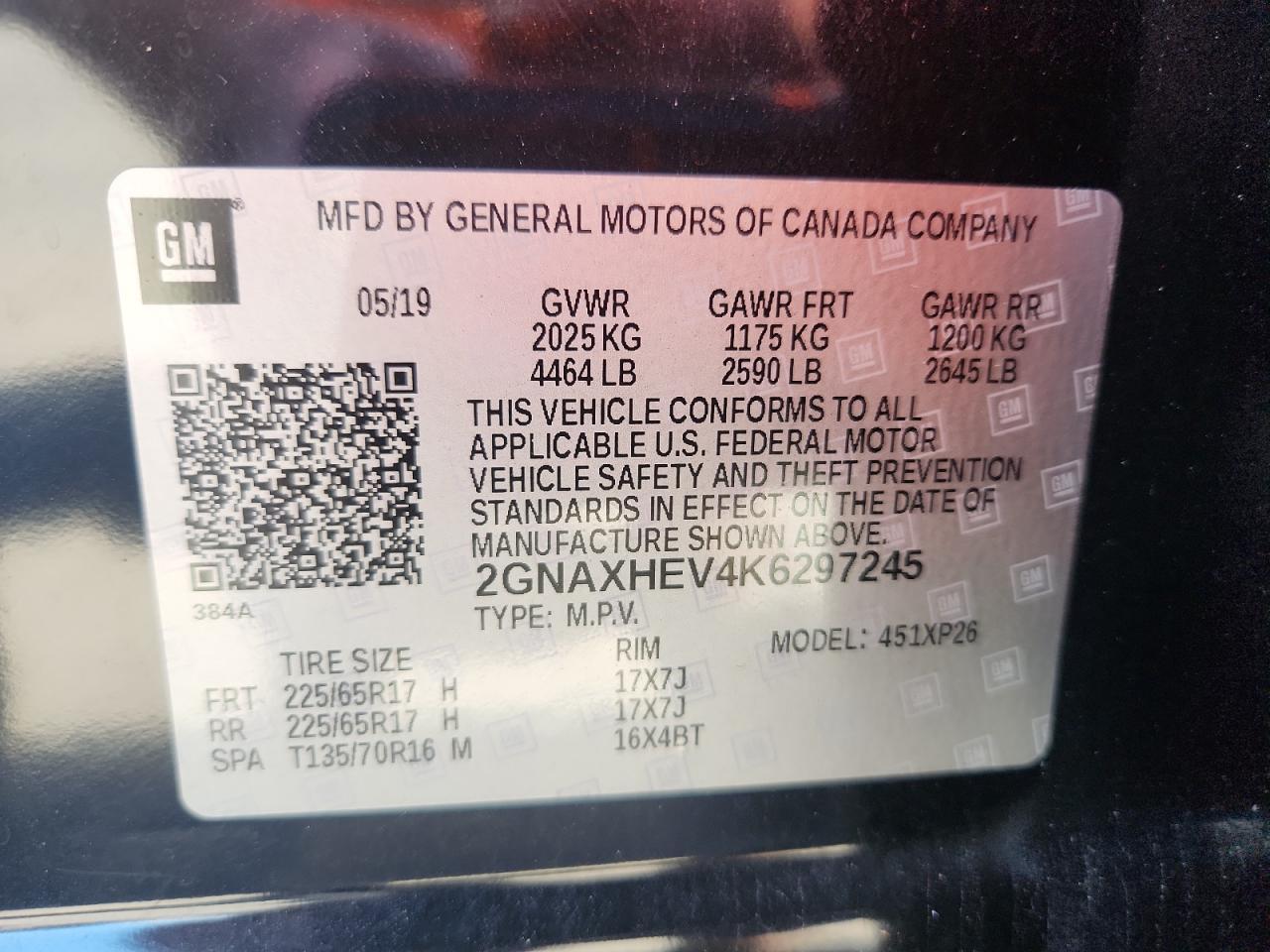 2019 CHEVROLET EQUINOX
