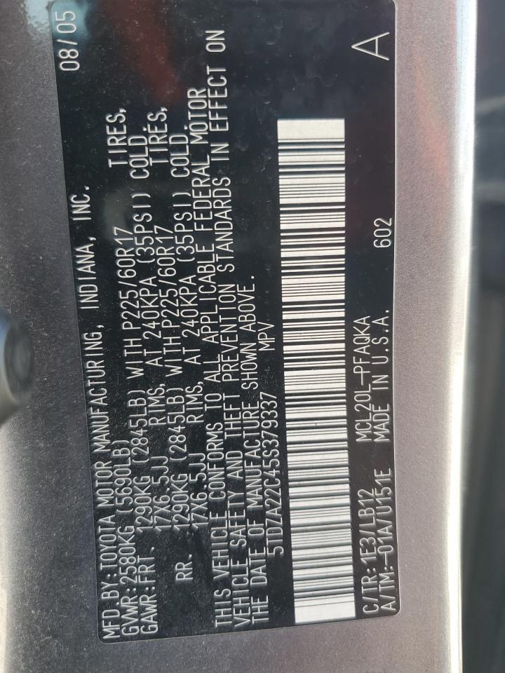 2005 TOYOTA SIENNA