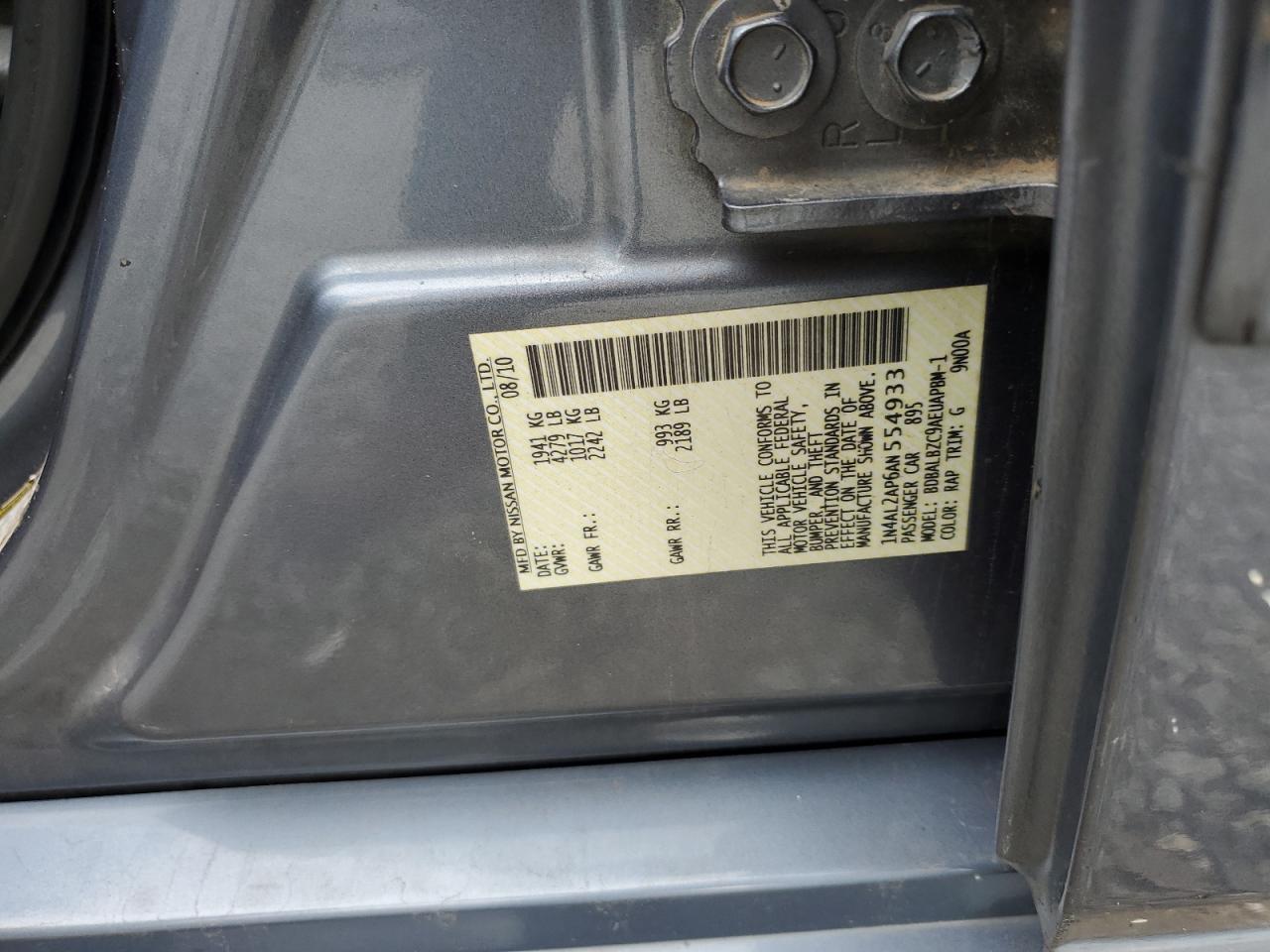 2010 NISSAN ALTIMA