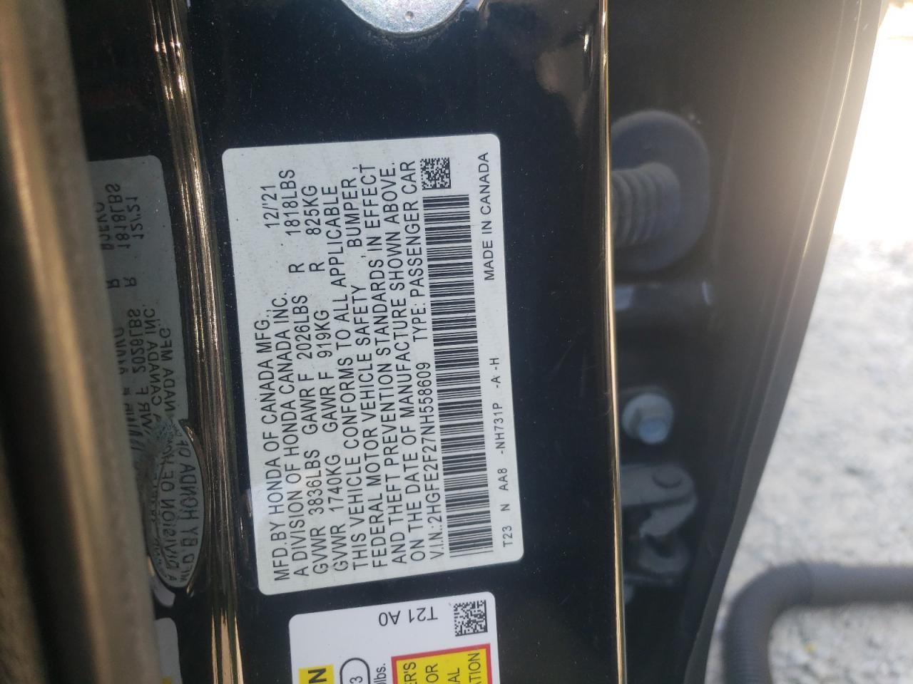 2022 HONDA CIVIC