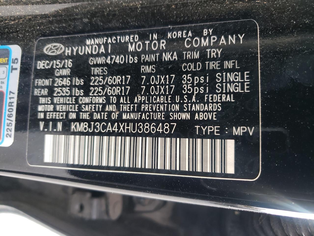 2017 HYUNDAI TUCSON