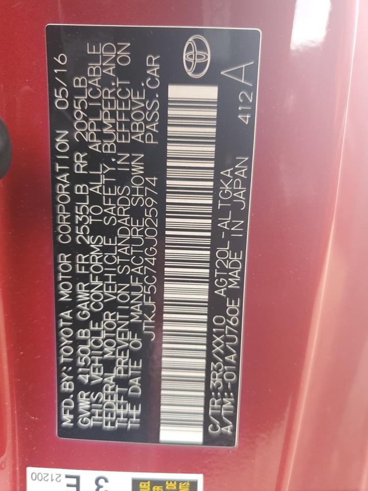 2016 TOYOTA SCION