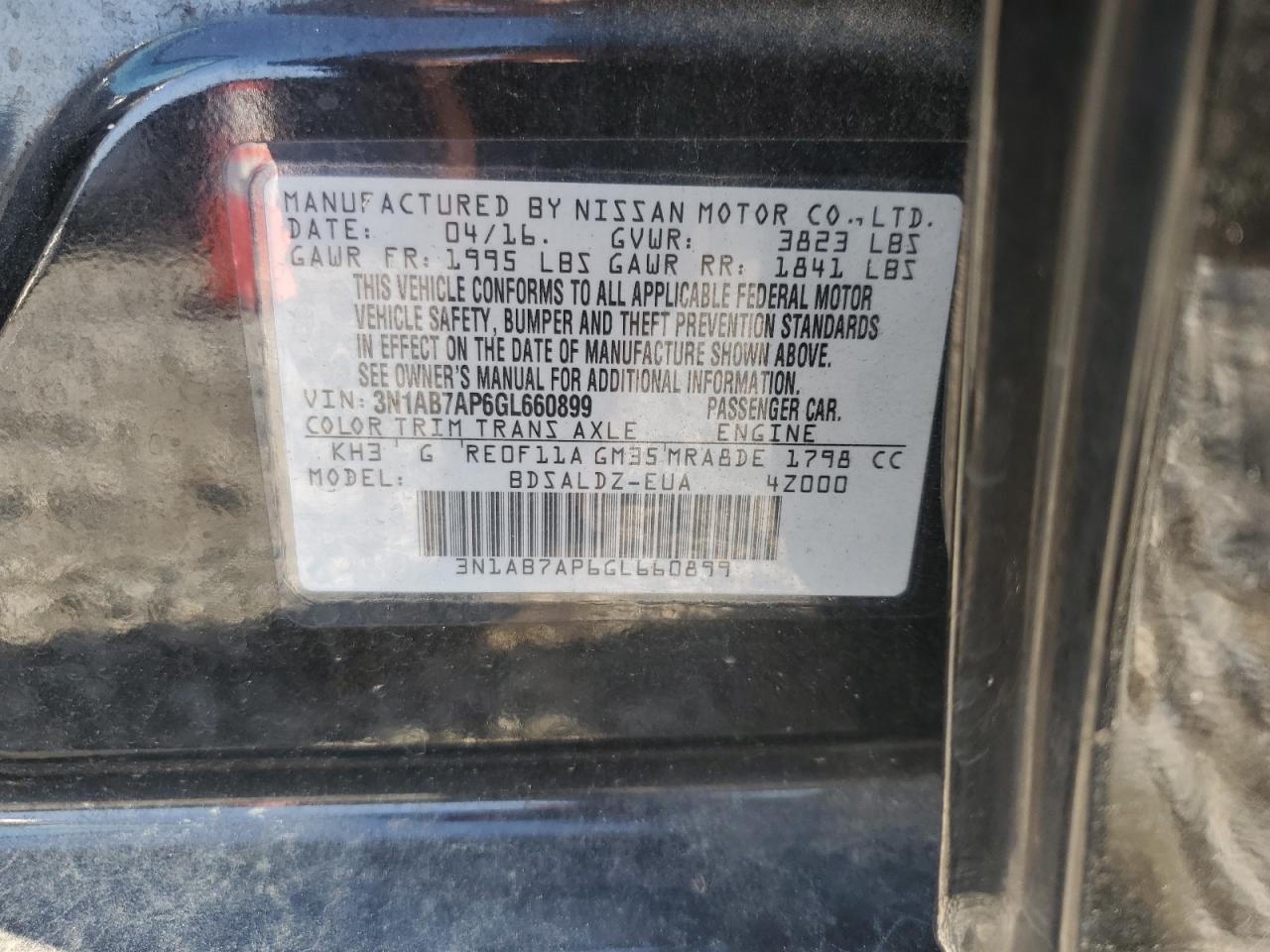 2016 NISSAN SENTRA