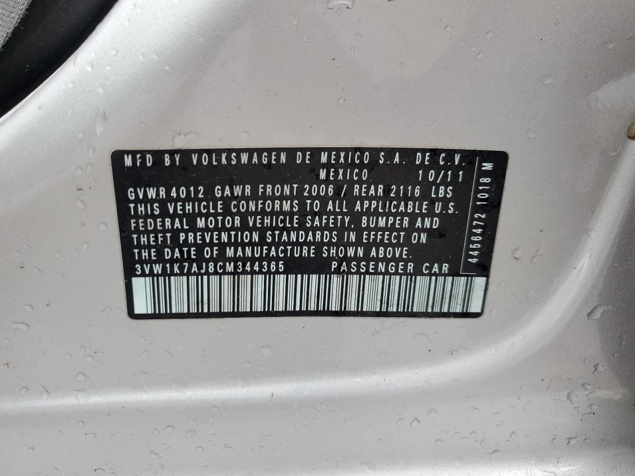 2012 VOLKSWAGEN JETTA