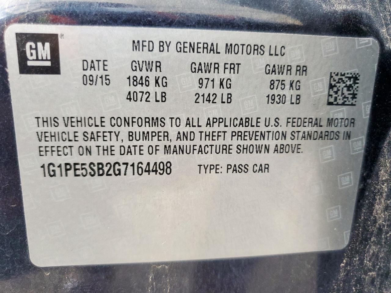 2016 CHEVROLET Cruze Limited