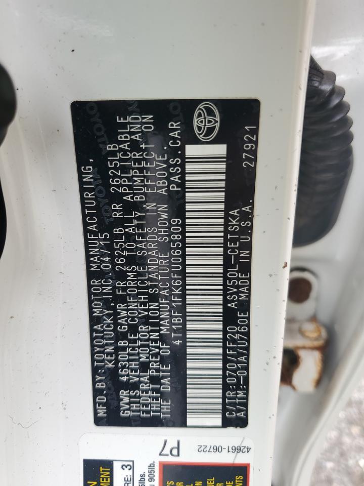 2015 TOYOTA CAMRY