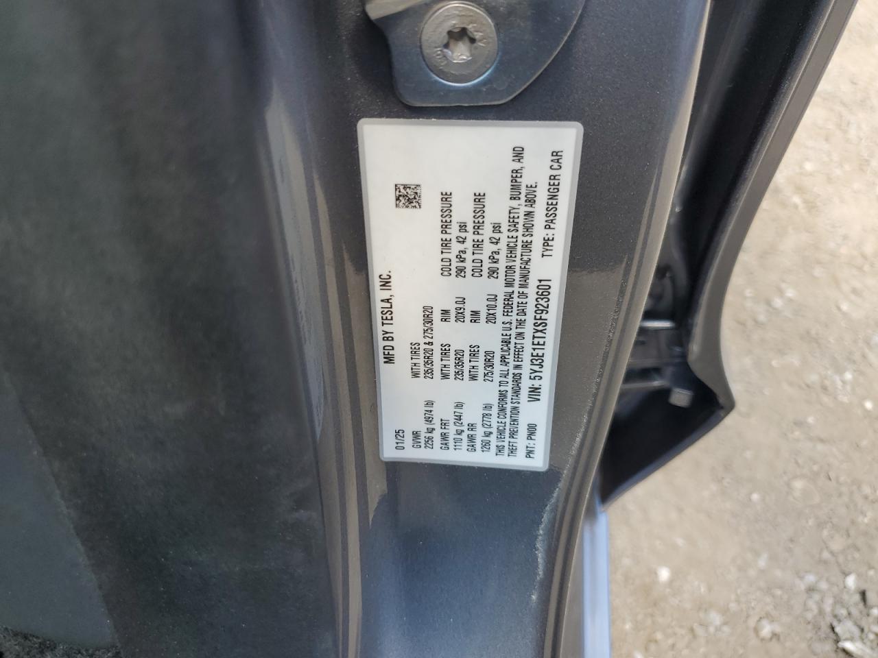2025 TESLA MODEL 3