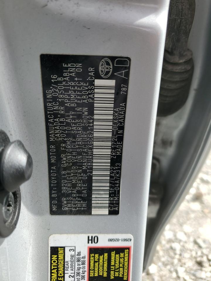 2016 TOYOTA COROLLA
