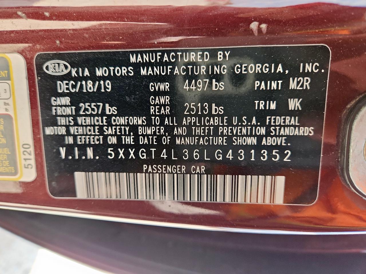 2020 KIA OPTIMA