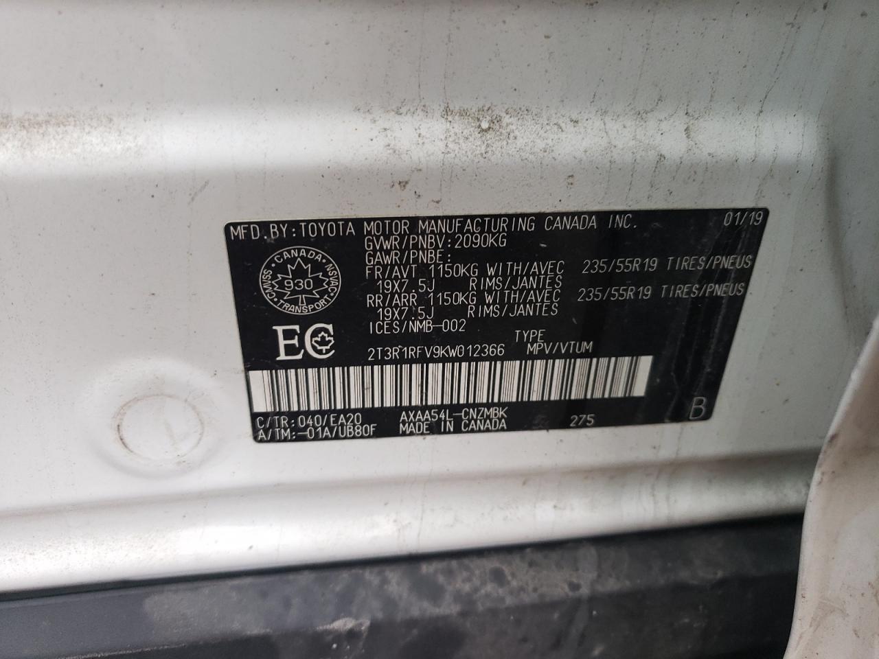 2019 TOYOTA RAV4