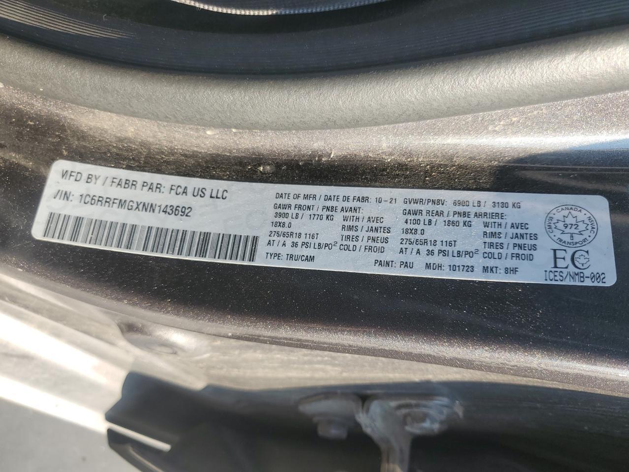 2022 RAM 1500