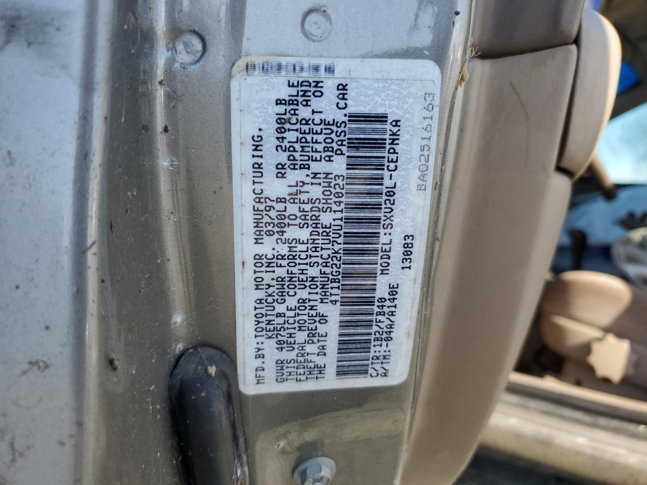 1997 TOYOTA CAMRY