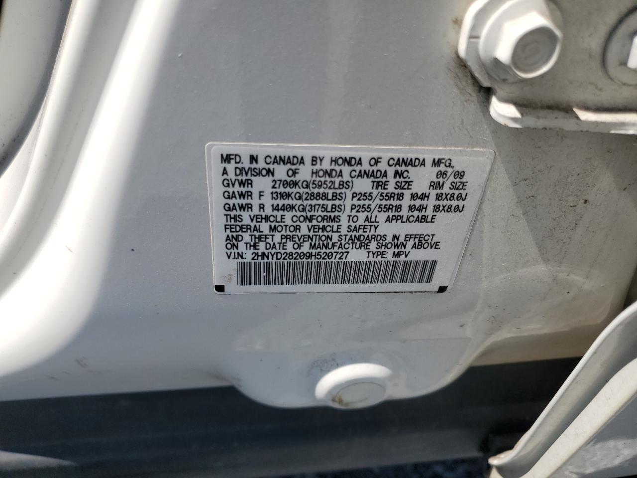 2009 ACURA MDX