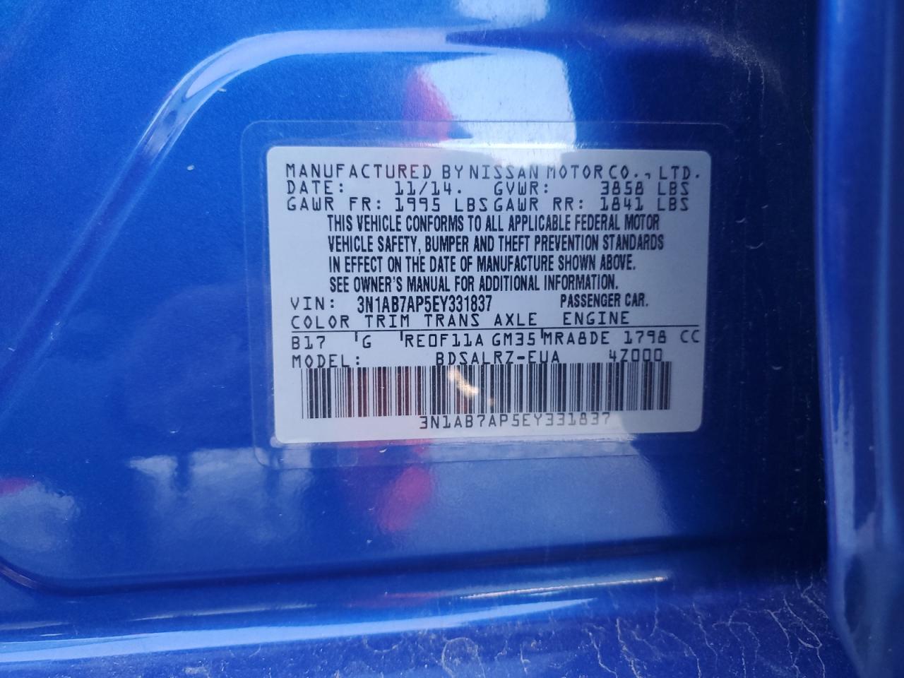 2014 NISSAN SENTRA