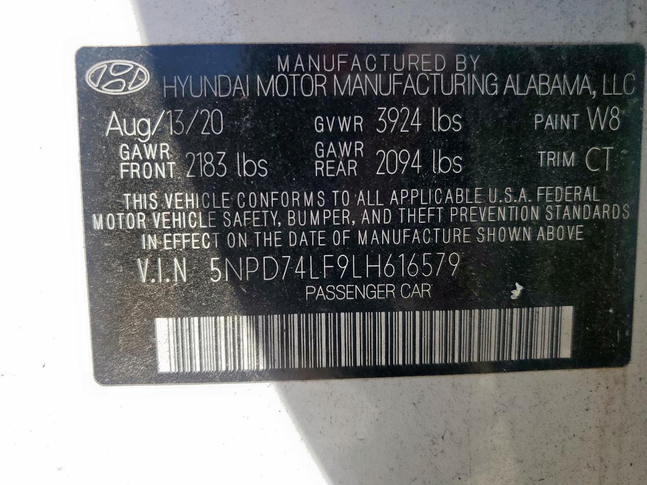 2020 HYUNDAI ELANTRA