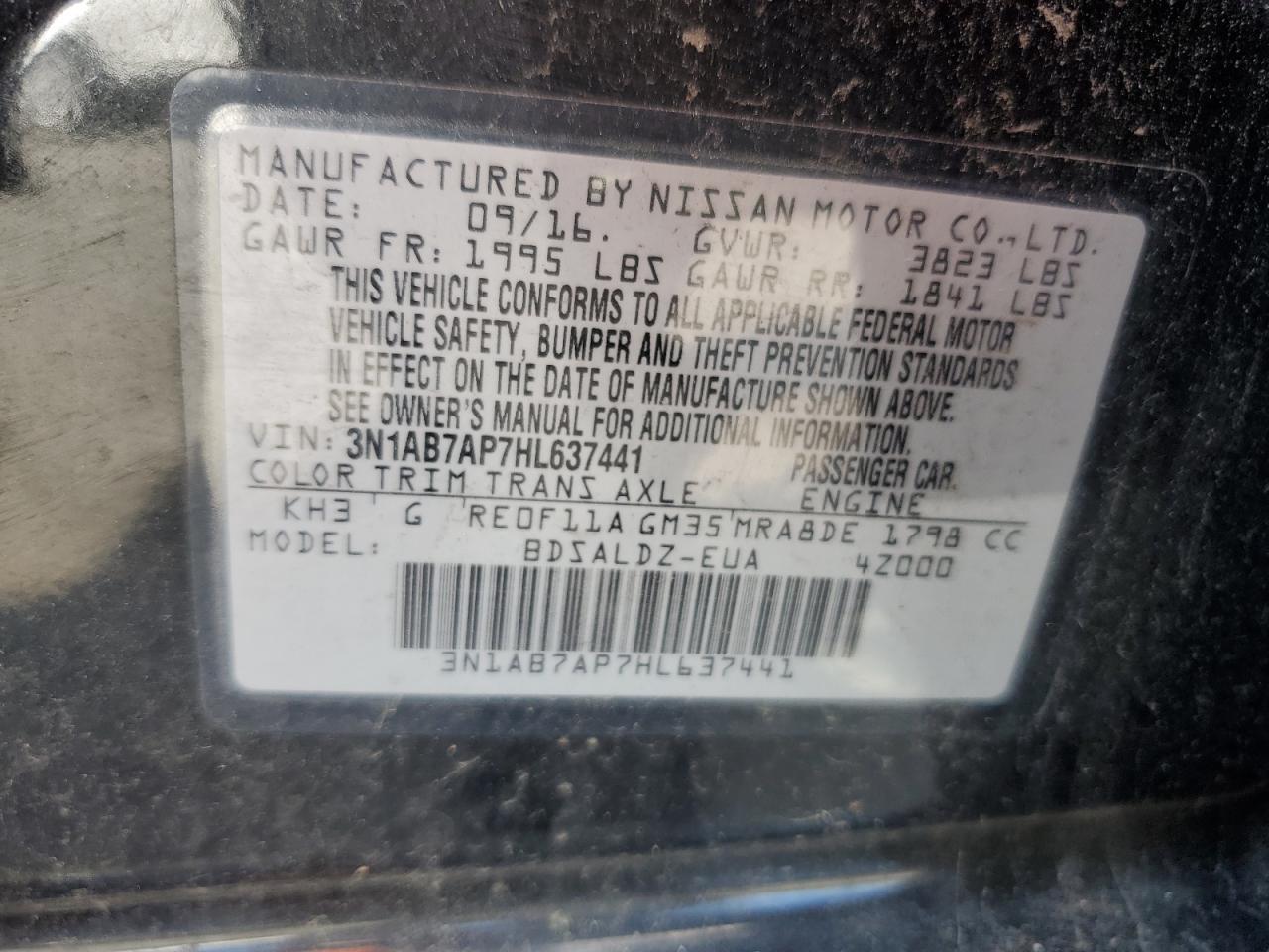 2017 NISSAN SENTRA
