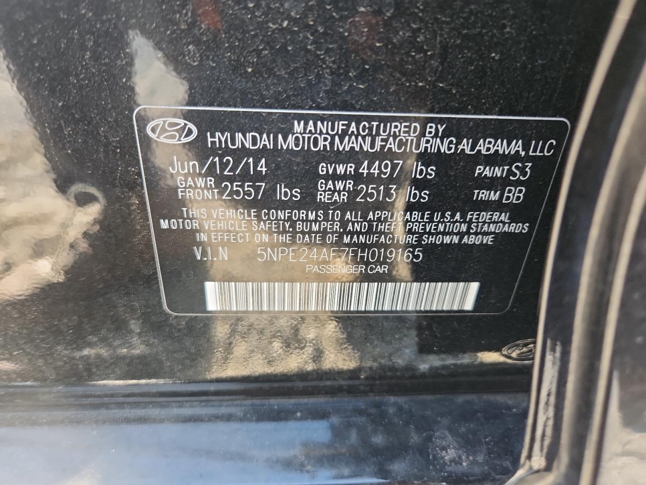 2015 HYUNDAI SONATA