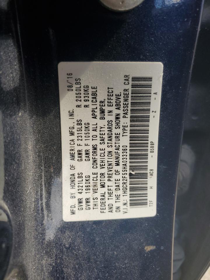 2017 HONDA ACCORD
