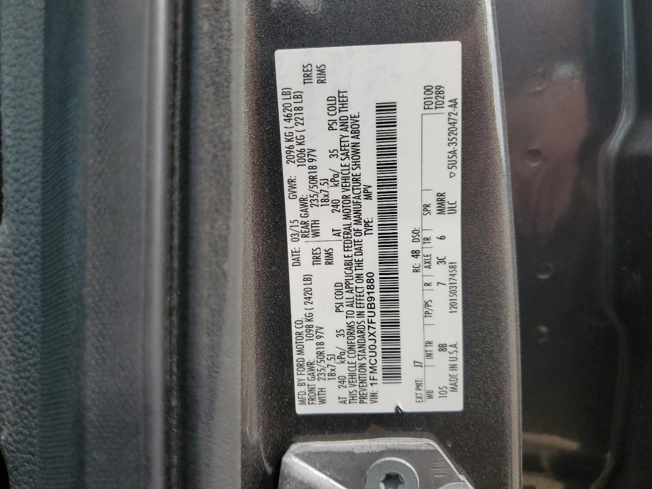 2015 FORD ESCAPE