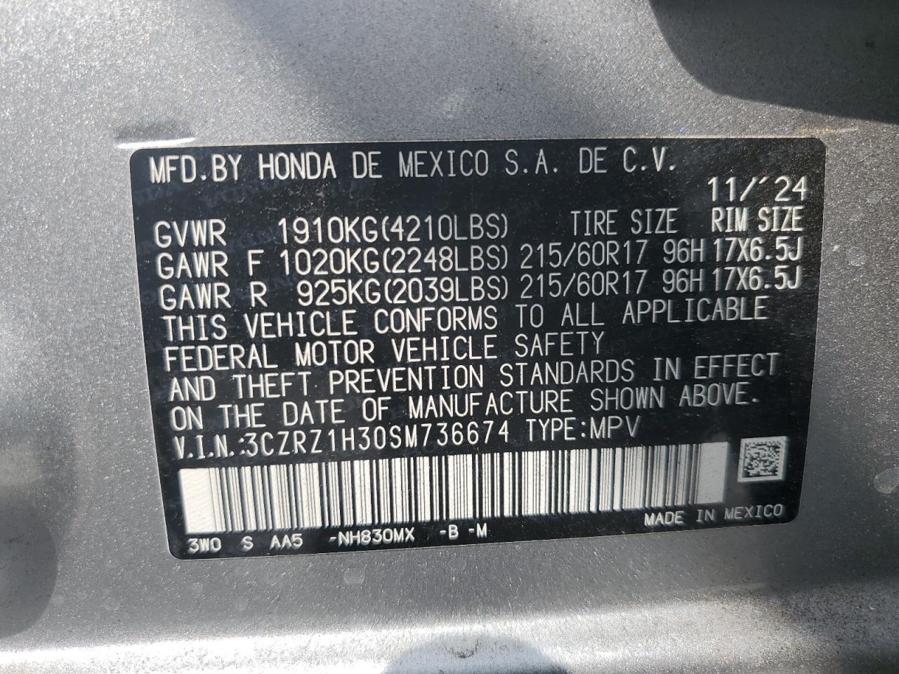 2025 HONDA HR-V