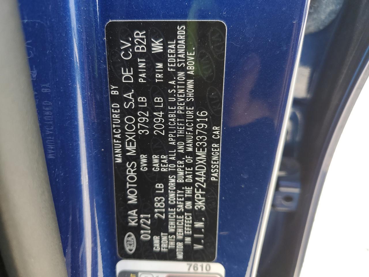 2021 KIA FORTE
