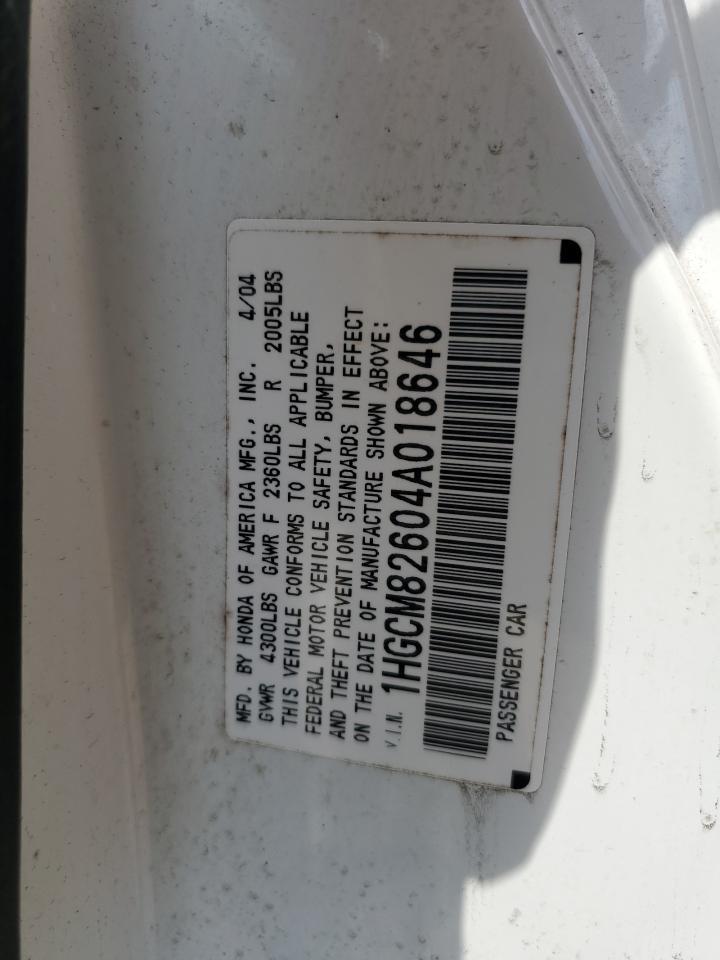2004 HONDA ACCORD