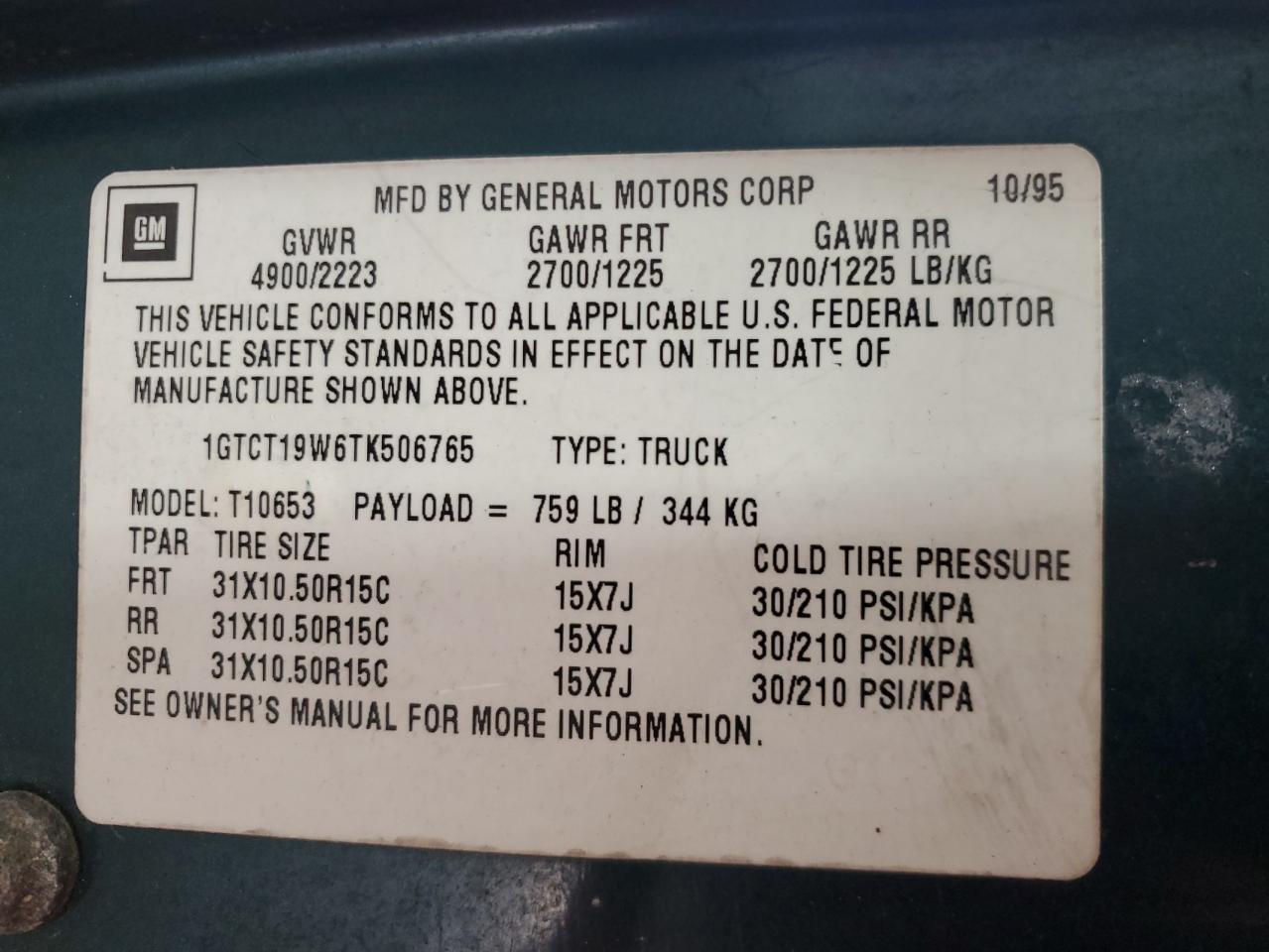 1996 GMC Sonoma