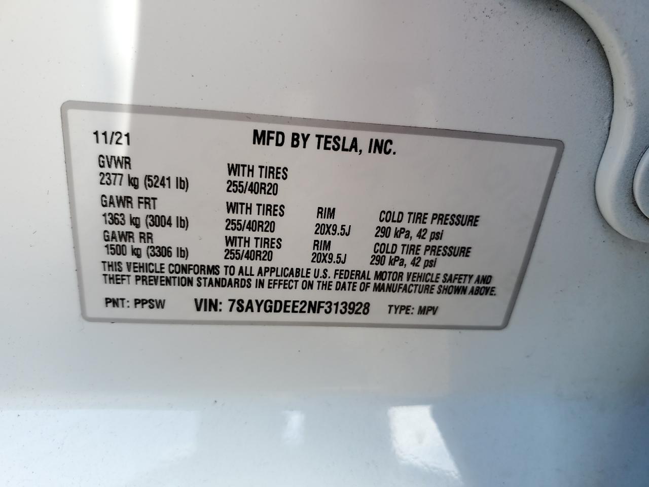 2022 TESLA MODEL Y
