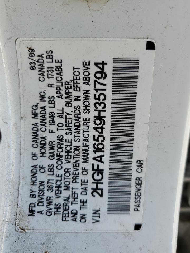2009 HONDA CIVIC