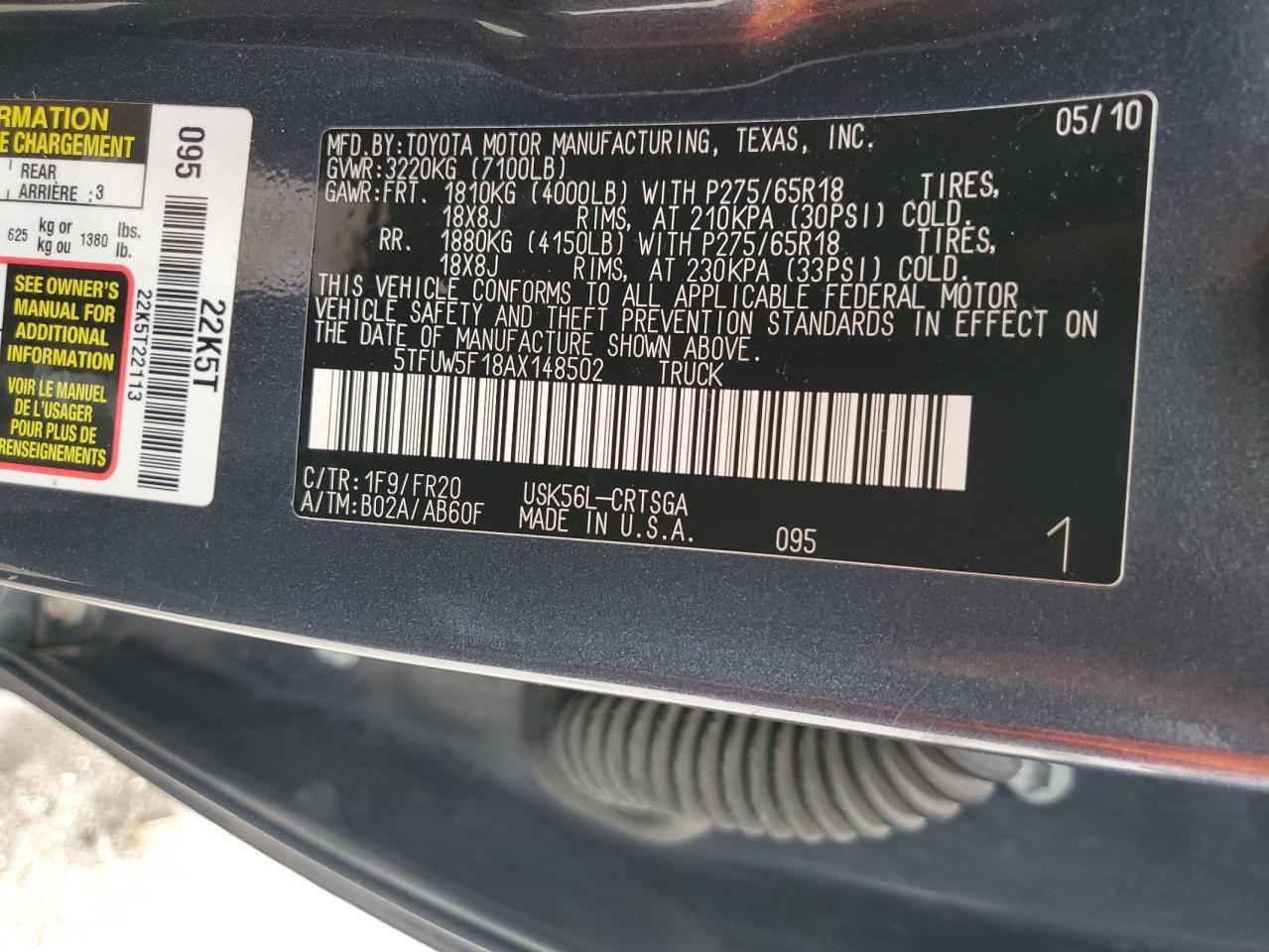2010 TOYOTA TUNDRA