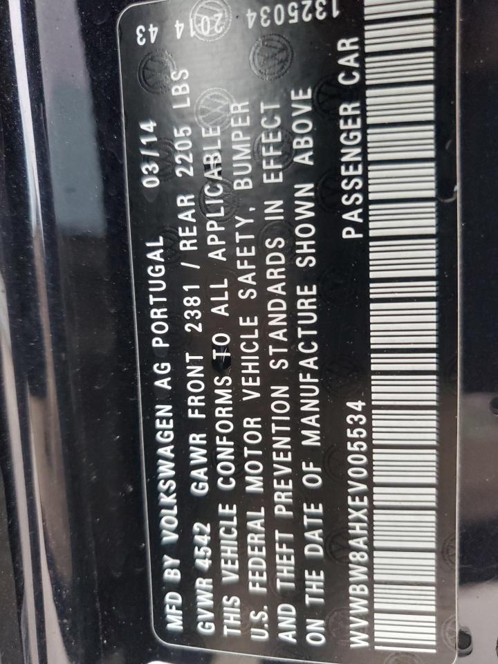 2014 VOLKSWAGEN EOS