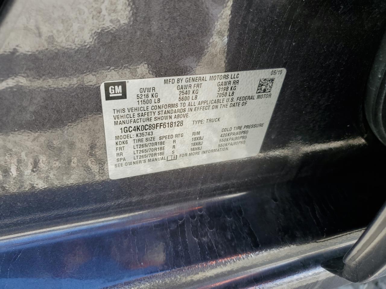 2015 CHEVROLET Silverado 3500
