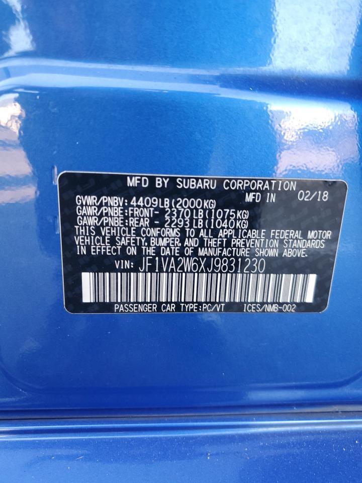 2018 SUBARU WRX