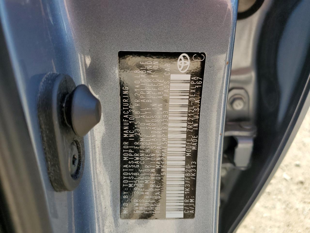 2021 TOYOTA COROLLA