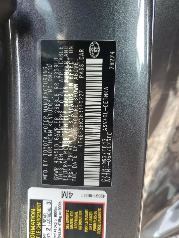 2011 TOYOTA CAMRY