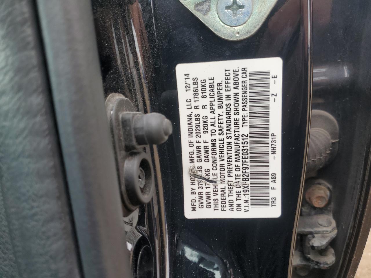 2015 HONDA CIVIC