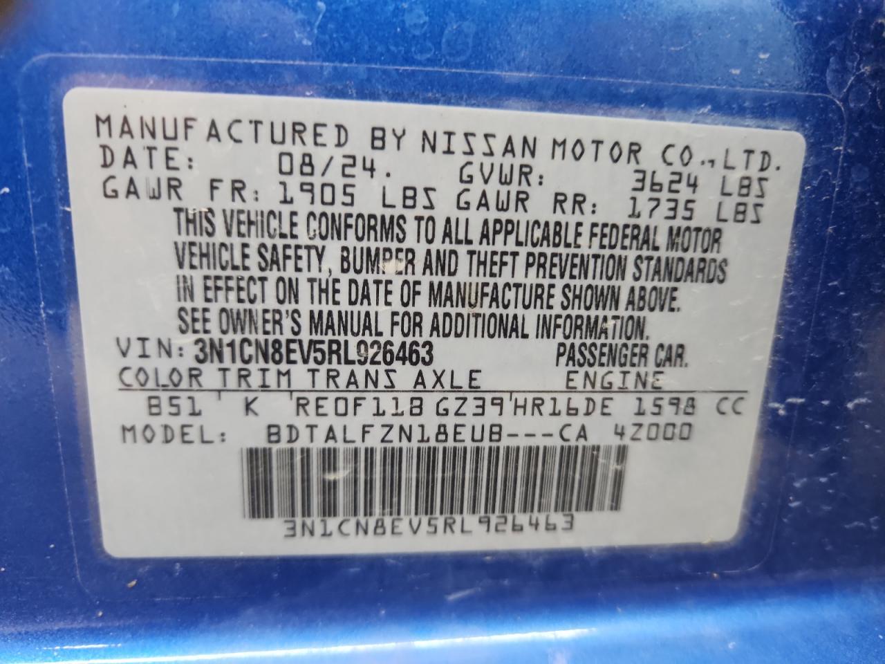 2024 NISSAN VERSA