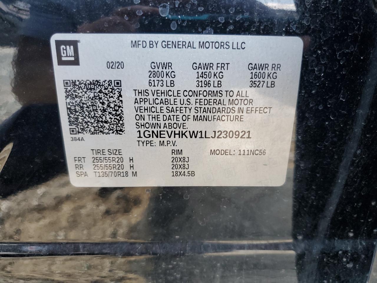 2020 CHEVROLET TRAVERSE