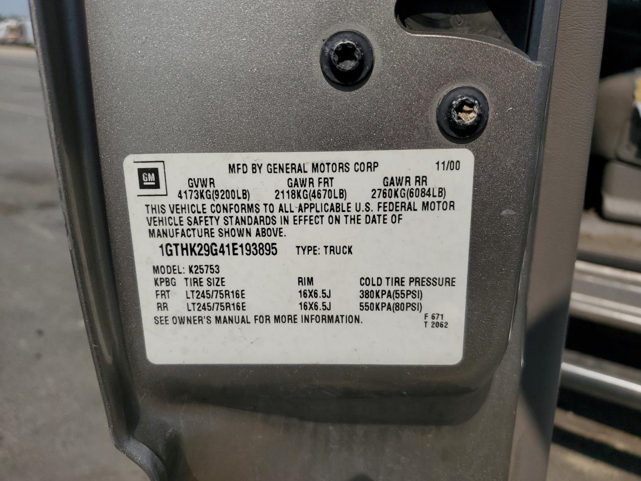 2001 GMC Sierra