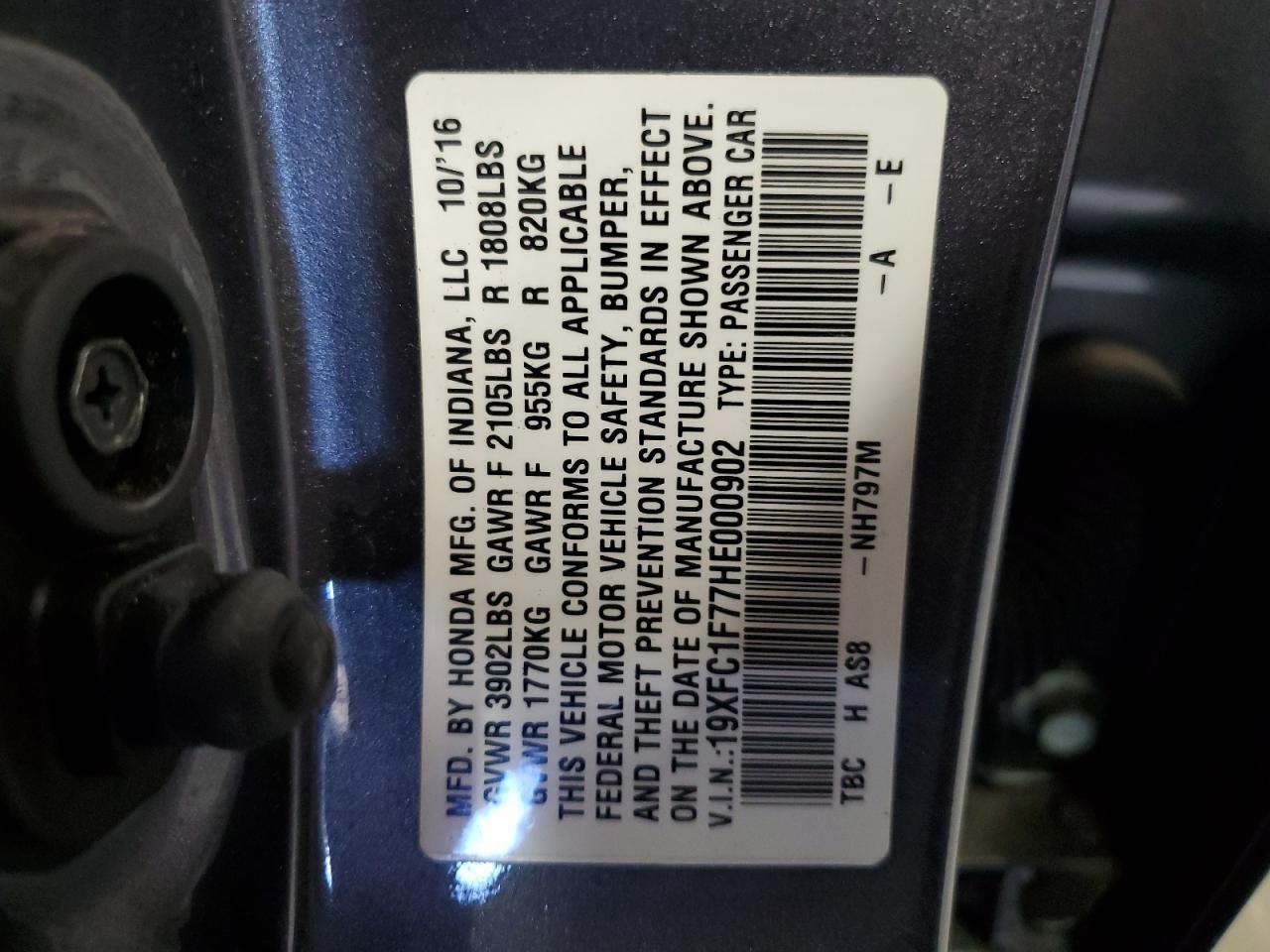 2017 HONDA CIVIC