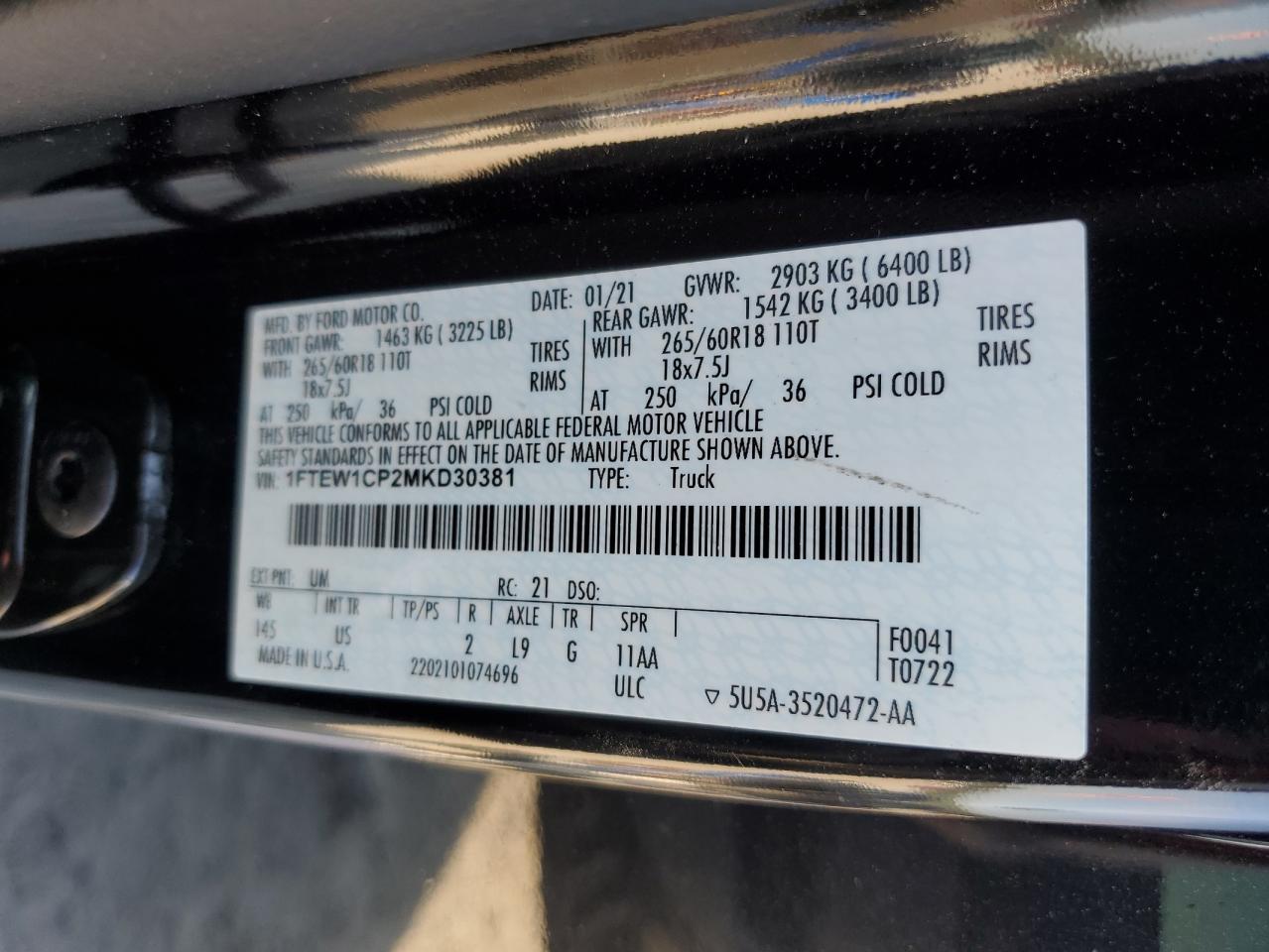 2021 FORD F-150