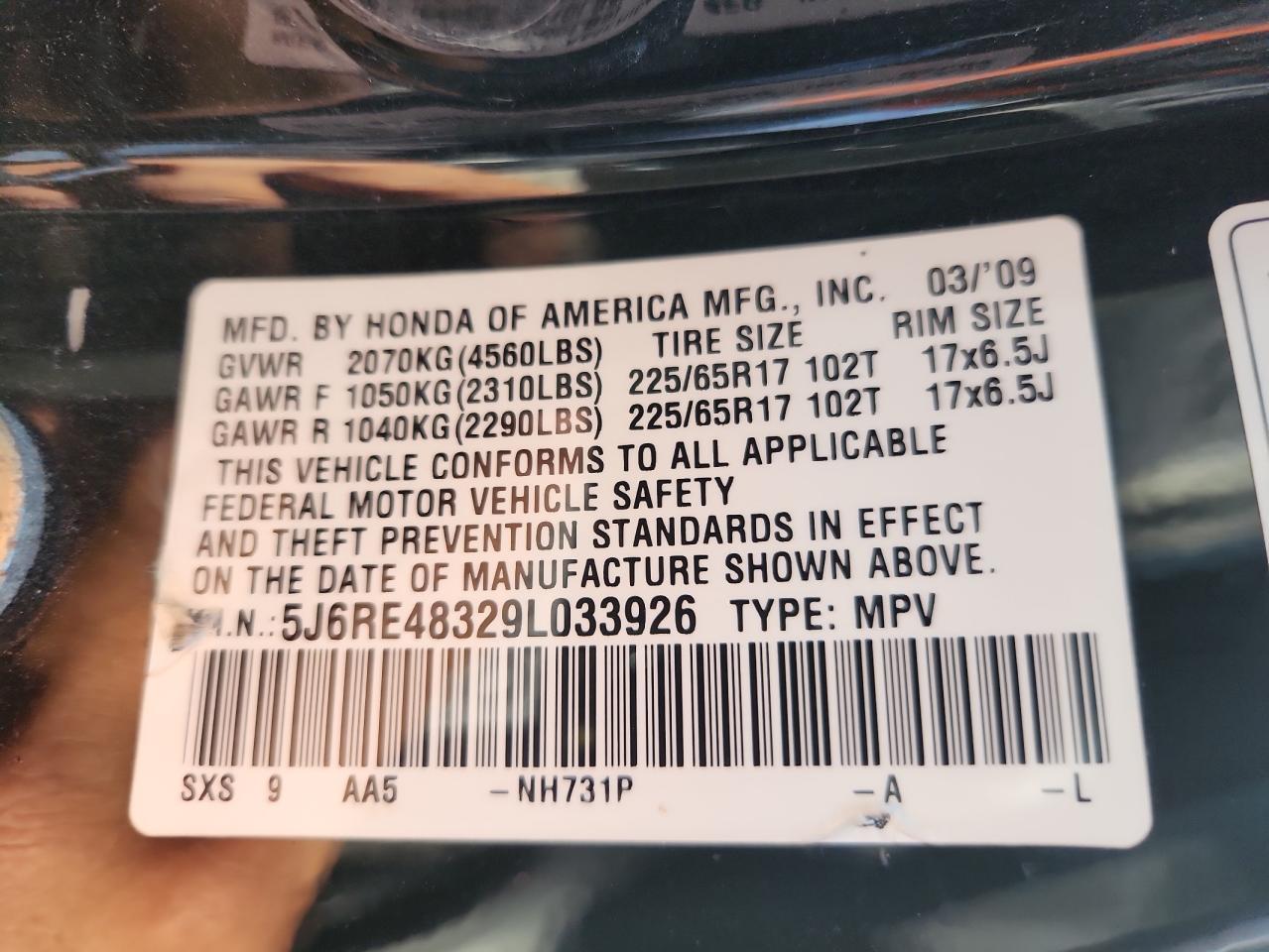 2009 HONDA CR-V