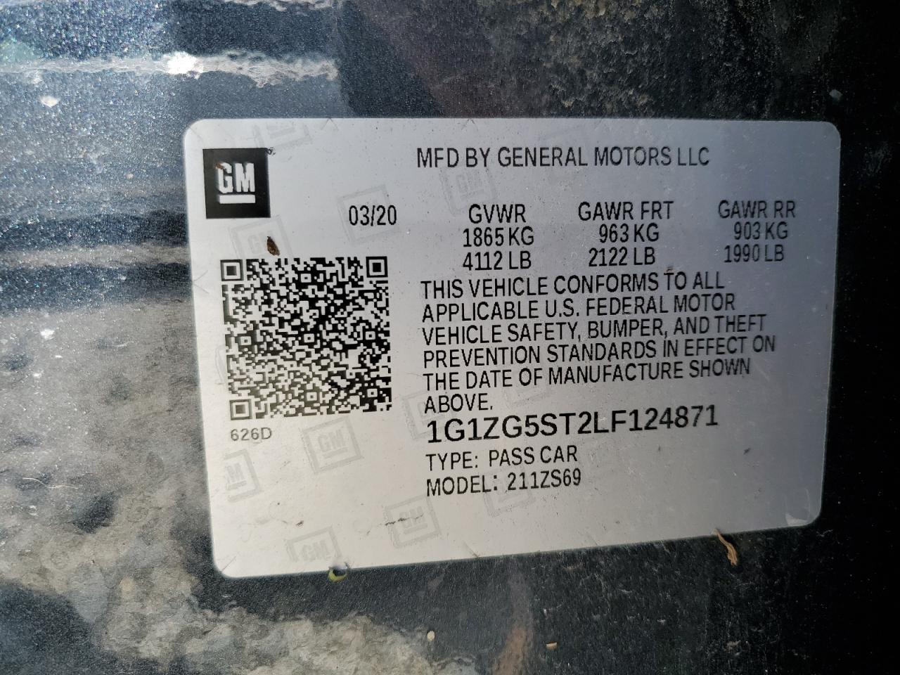 2020 CHEVROLET MALIBU