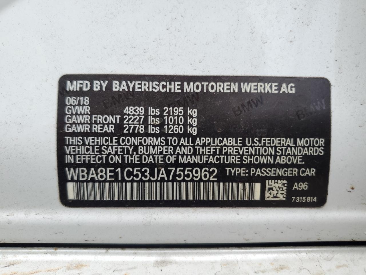 2018 BMW 3 SERIES