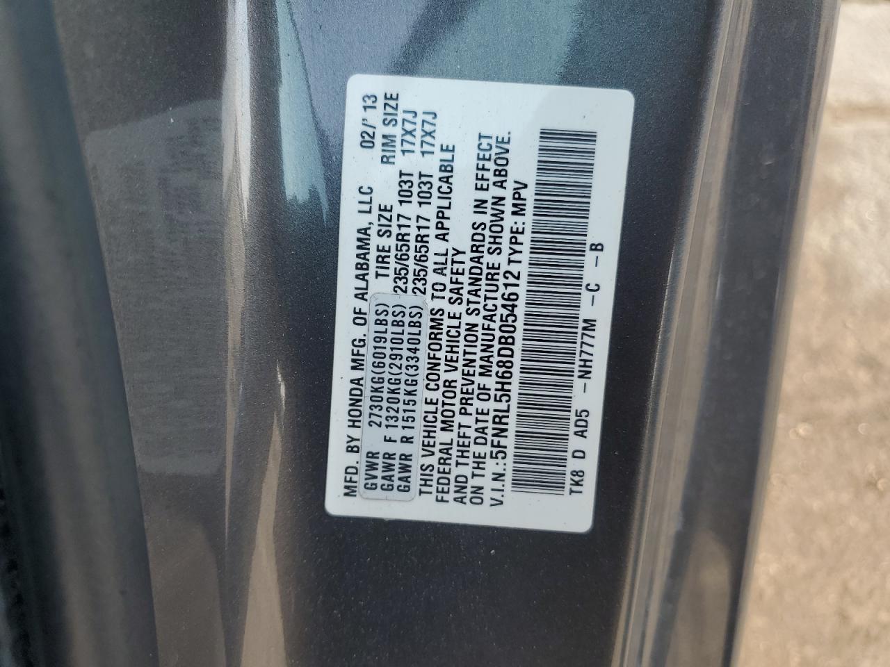 2013 HONDA ODYSSEY