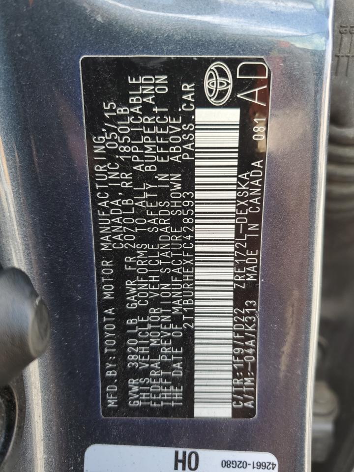 2015 TOYOTA COROLLA