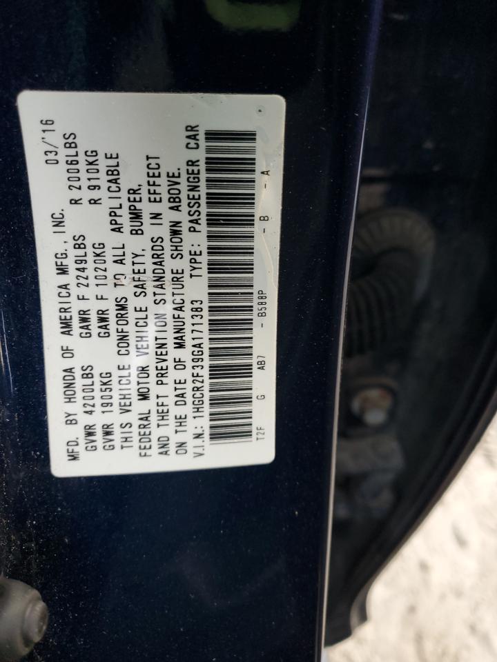 2016 HONDA ACCORD